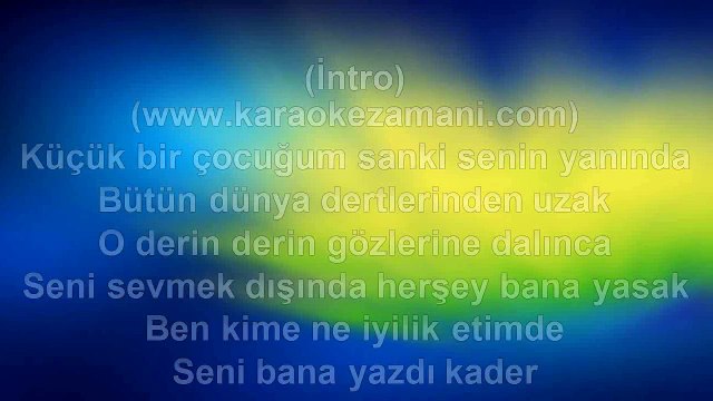 Demet Akalın - Bir Oğlumuz Var - (2013) TÜRKÇE KARAOKE