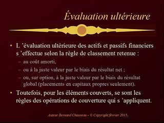 ifrs 9- Evaluation des instruments financiers