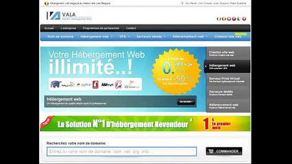 Hebergement Web France - Hébergeur Web Francais - Par Vala Bleu