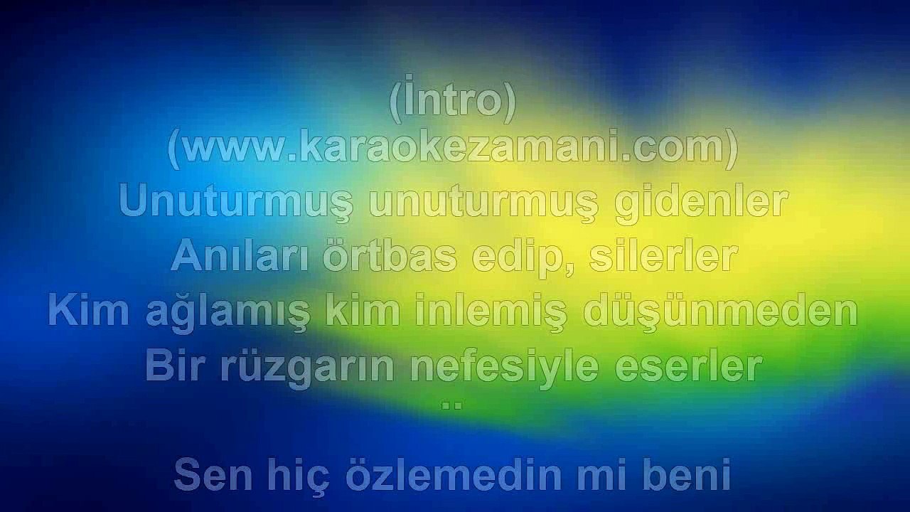 Demet Sağıroğlu - Hiç Özlemedin Mi - (2013) TÜRKÇE KARAOKE