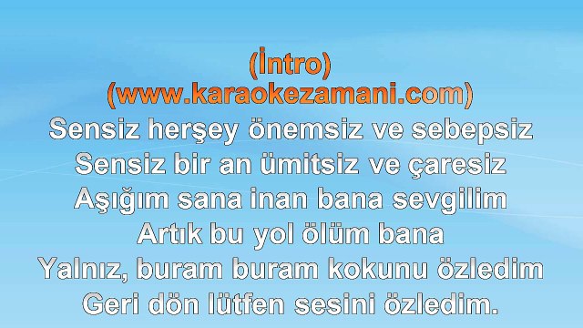 Deniz Demiröz - Aşığım Sana - 2011 TÜRKÇE KARAOKE