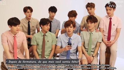 [Legendado em PT-BR] Entrevista de EXO para IVYClub