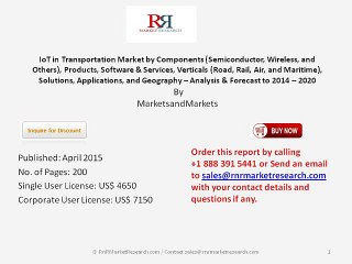 World IoT in Transportation Market Trends 2020 by Deployment Model and Verticals (Road, Rail, Air, and Maritime)