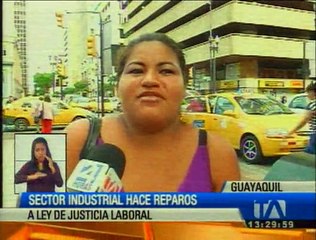 Download Video: Sector industrial hace reparos a la Ley de Justicia Laboral