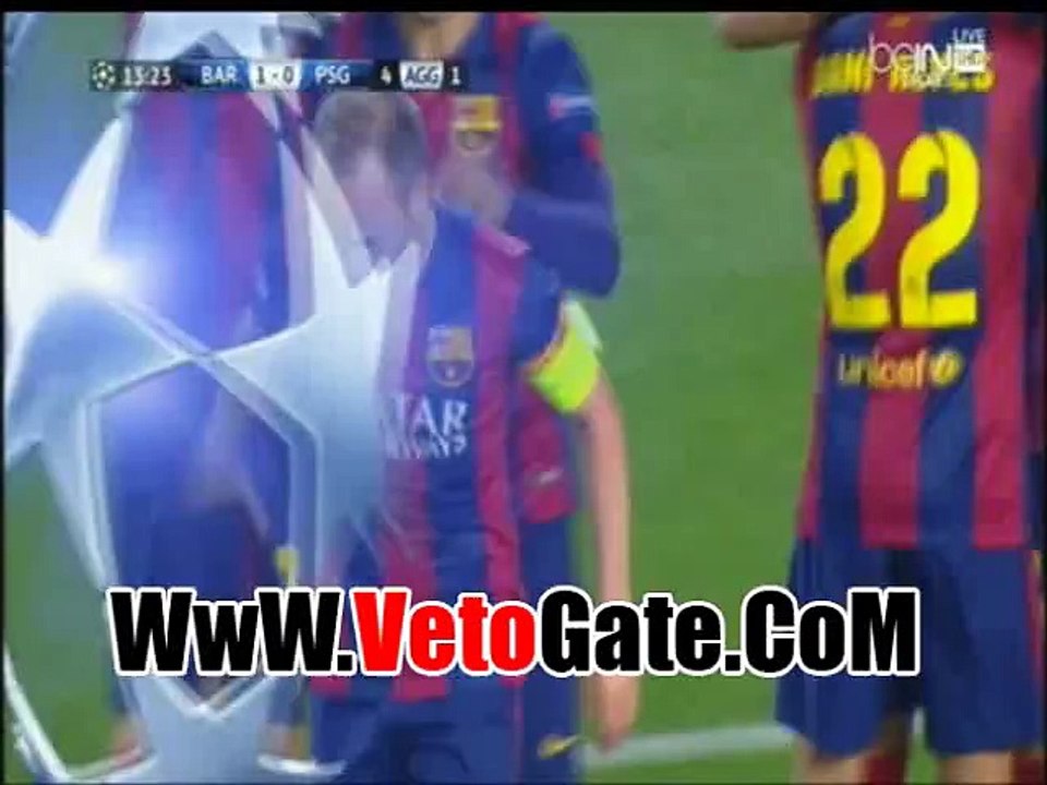 "نيمار" يتقدم بالهدف الاول برشلونه فى باريس سان جيرمان