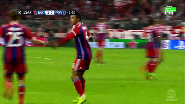 bayern munich vs porto 1-0 thiago alcantara goal
