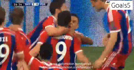 Robert Lewandowski Goal Bayern 3 - 0 Porto Champions League 21-4-2015