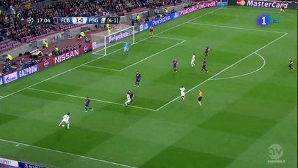 Barcelona v PSG - Ibrahimovic offside goal 21.04.2015