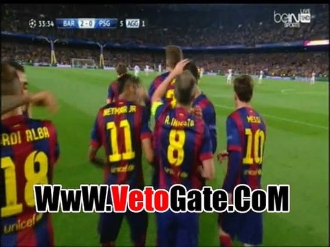 نيمار يتقدم بالهدف الثانى برشلونه فى باريس سان جيرمان