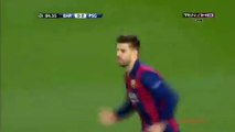 Champions League Barcelona vs PSG - Luis Suarez great nutmeg on Matuidi 21.04.2015.