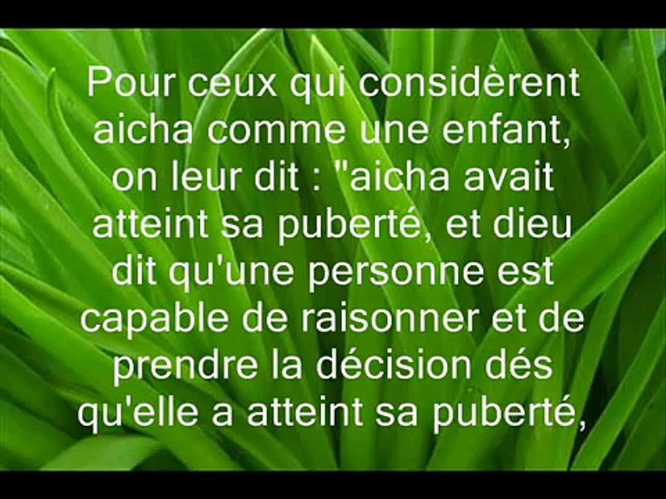 Le mariage du Prophete mohamed et de Aicha