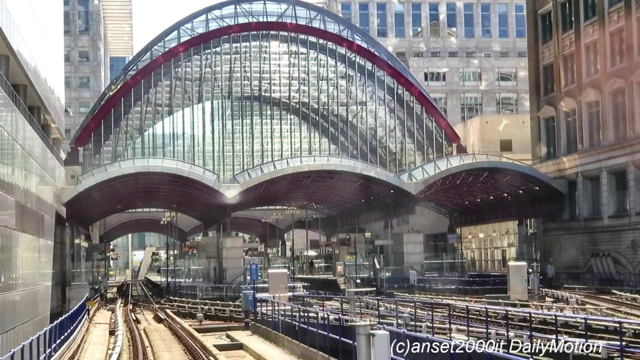 Riding the London DLR train from Bank to Lewisham via Canary Wharf