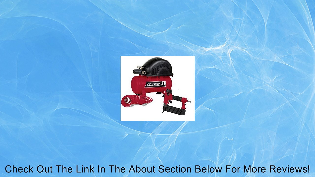 Air Compressor & 18 Gauge Nailer Stapler 15' Recoil Hose 1 Gal 1/4 Hp Combo Kit Review