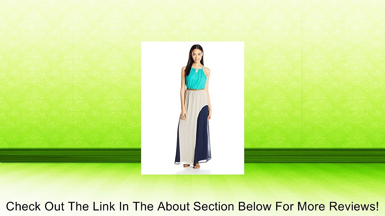 As U Wish Junior's Halter Neck Colorblock Maxi Dress Review