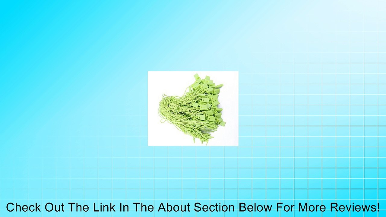 7" 100 Pcs Green Hang Tag Nylon String Snap Lock Pin Loop Fastener Hook Ties Review