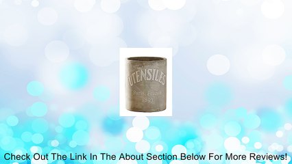 Mud Pie Concrete Utensils Crock, Gray Review