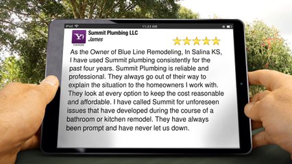 Summit Plumbing LLC Salina PerfectFive Star Review by James