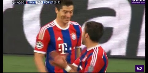 Lewandowski 5:0 - Bayern Munich vs FC Porto - Champions 21/04/2015