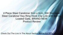 4 Piece Steel Carabiner 2cm x 4cm, 304 Stainless Steel Carabiner Key Ring Hook Clip Link with Spring Loaded Gate, BRAND NEW Review