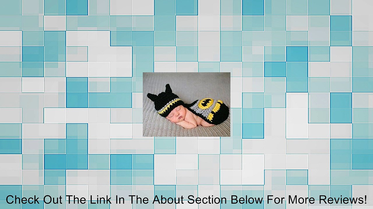 Newborn Batman Baby Infant Knit Crochet Clothing Costume Photo Prop Hat Outfit Review