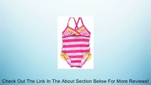 Baby Girls One Piece Ruffle Swimsuit Pink Stripes - UPF 50 Protection Review