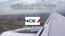 Landing at Madrid Barajas, Air France A320-214