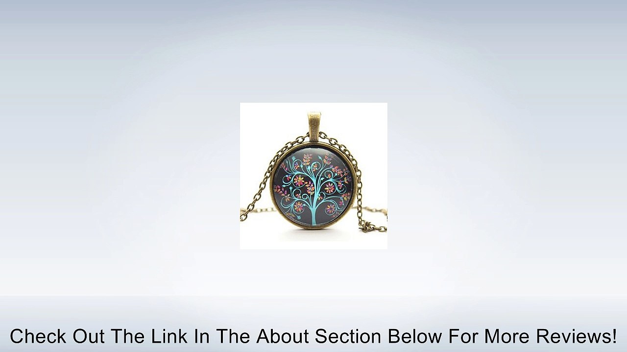 Ocaler®Life Tree Pendant Necklace, Art Tree Glass Cabochon Necklace, Bronze Chain Vintage Choker Necklace, Lady's Retro pendant necklace Review
