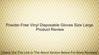 Powder-Free Vinyl Disposable Gloves Size Large Review