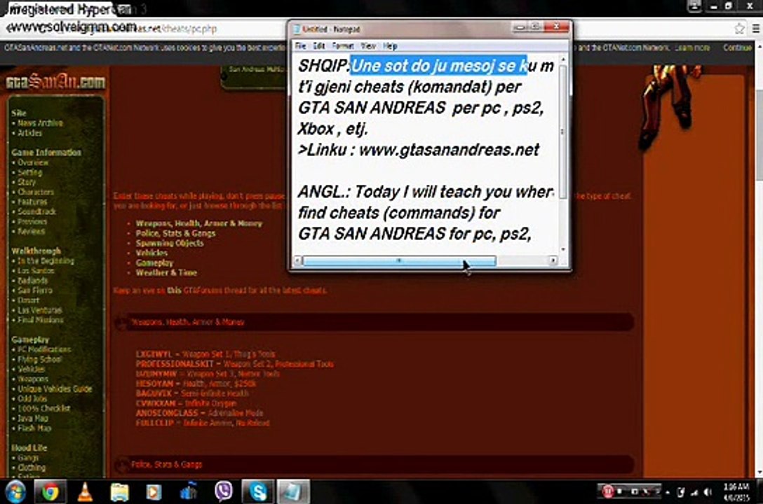 GTA San Andreas  All Cheat Codes PC  PS2  Xbox