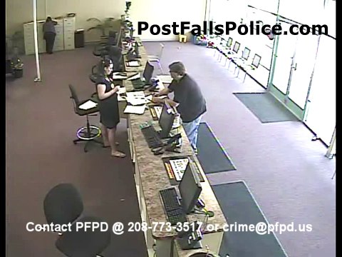 60sec Bank Office Robbery in Post Falls, Idaho