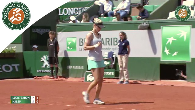 Temps forts S. Halep - M. Lucic-Baroni Roland-Garros 2015 / 2e Tour