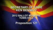 Virtual Town Hall - 2012 Ballot Measures / Prop. 121