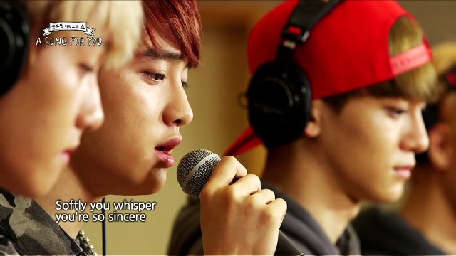 EXO BaekHyun D.O. Chen & LuHan - Open Arms (2013.08.23) [Global Request Show - A Song For You]