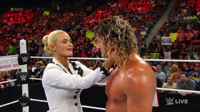 Lana kisses Dolph Ziggler- Raw, May 18, 2015