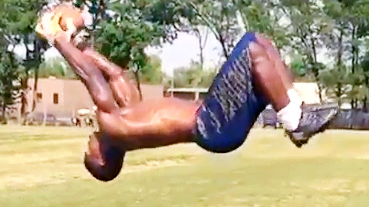 Running Back's Backflip Catches Are Insane