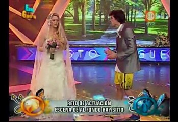 Sheyla Rojas y Patricio parodian escena de "Al fondo hay sitio"