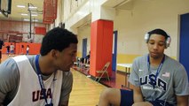 Justise Winslow Interviews Jahlil Okafor at the USA Basketball U19 World Championship Tryouts