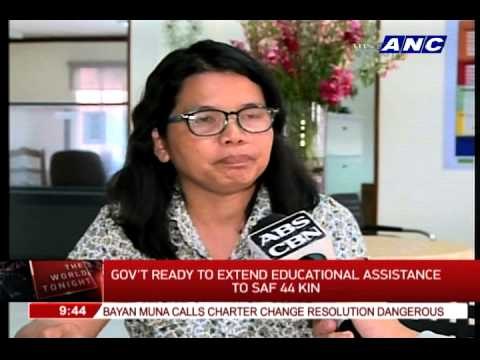 Gov't offers scholarships to SAF 44 kin