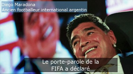 FIFA : Maradona s'en prend à Sepp Blatter et aux responsables de l'instance