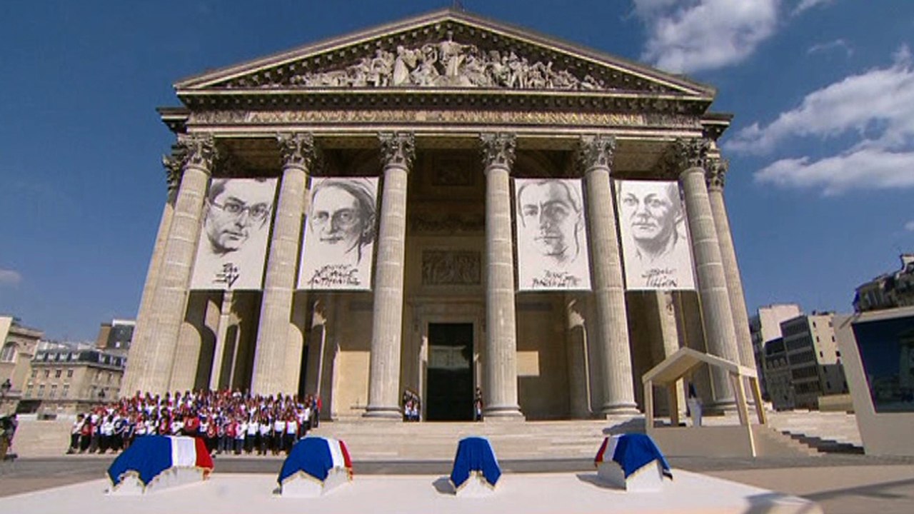 Cérémonie d’hommage solennel de la Nation à P. Brossolette, G. de Gaulle-Anthonioz, G. Tillion et J. Zay