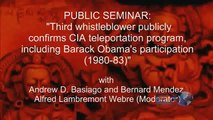 PUBLIC SEMINAR: Third Whistleblower Publicly Confirms CIA Jump Room Program