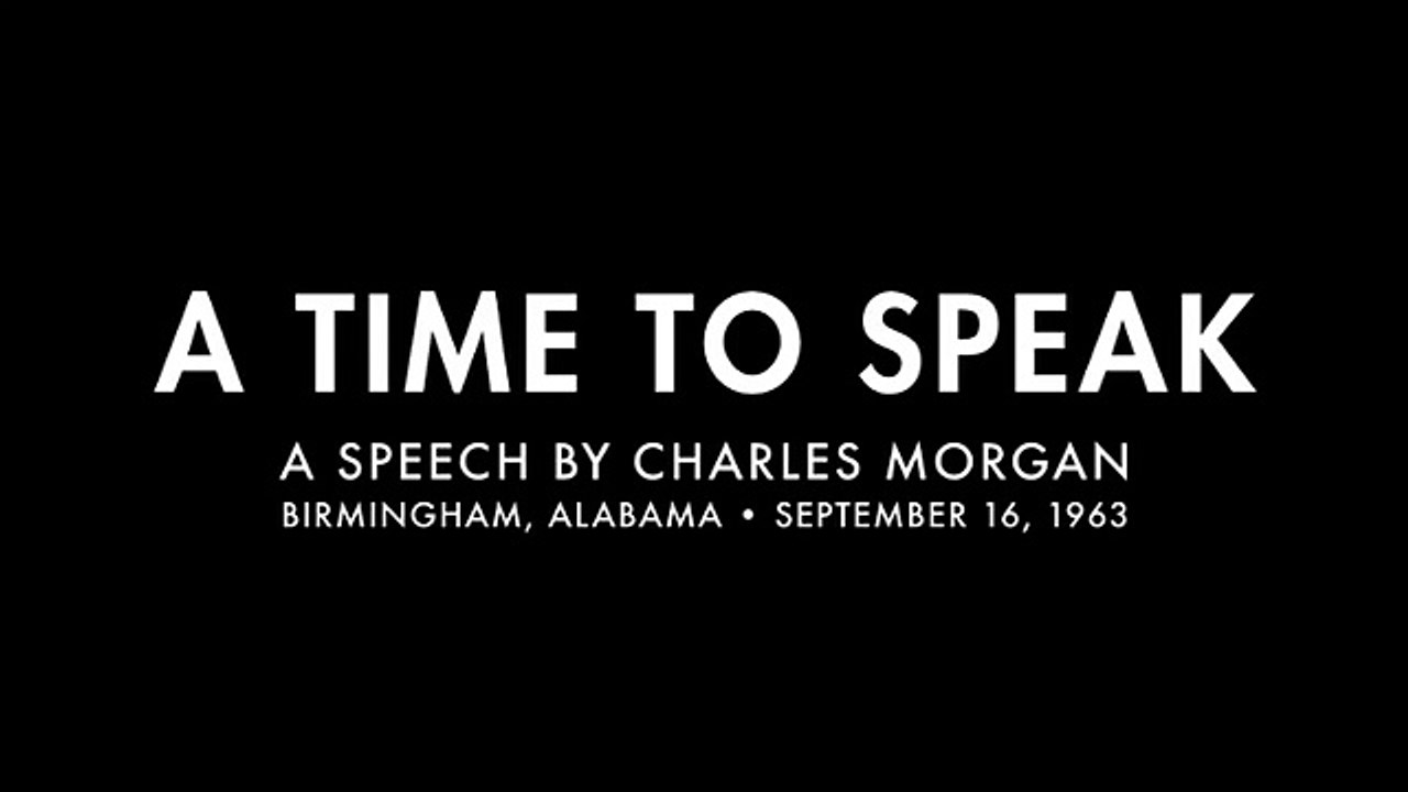A Time to Speak: a speech by Charles Morgan