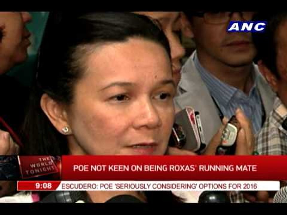 Poe not keen on being Roxas' running mate
