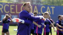 FC Barcelona training session: preparations for the Cup final continue