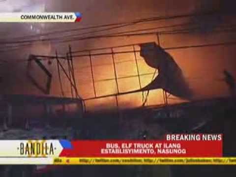 Provincial Bus burns in Commonwealth