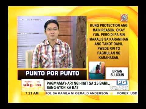 Punto por Punto: Pagmamay-ari ng higit sa 15 baril, sang-ayon ka ba?