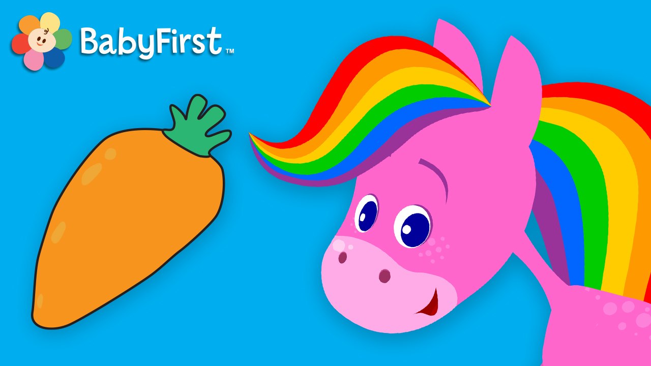 Le cheval arc-en-ciel - Carotte, Concombre, Poivron