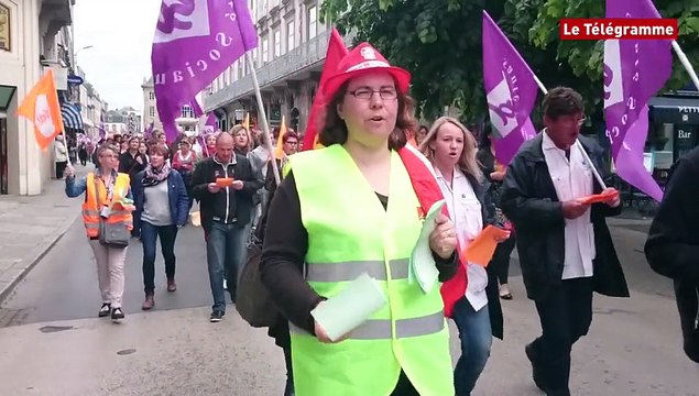 Morlaix. 500 agents hospitaliers dans la rue