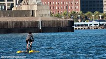 Commuter builds water bike to pedal across San Francisco Bay