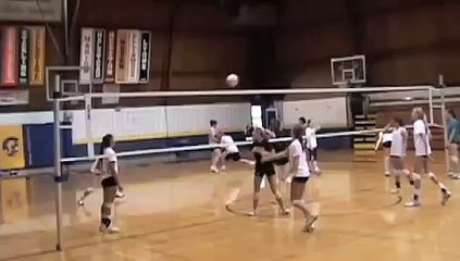 Volleyball warmup drill: 4-man passing volleyball drill